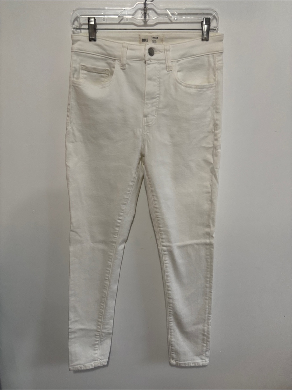 BKE Billie High Rise Skinny Jeans White Slim Fit Stretch Size 28x29.5